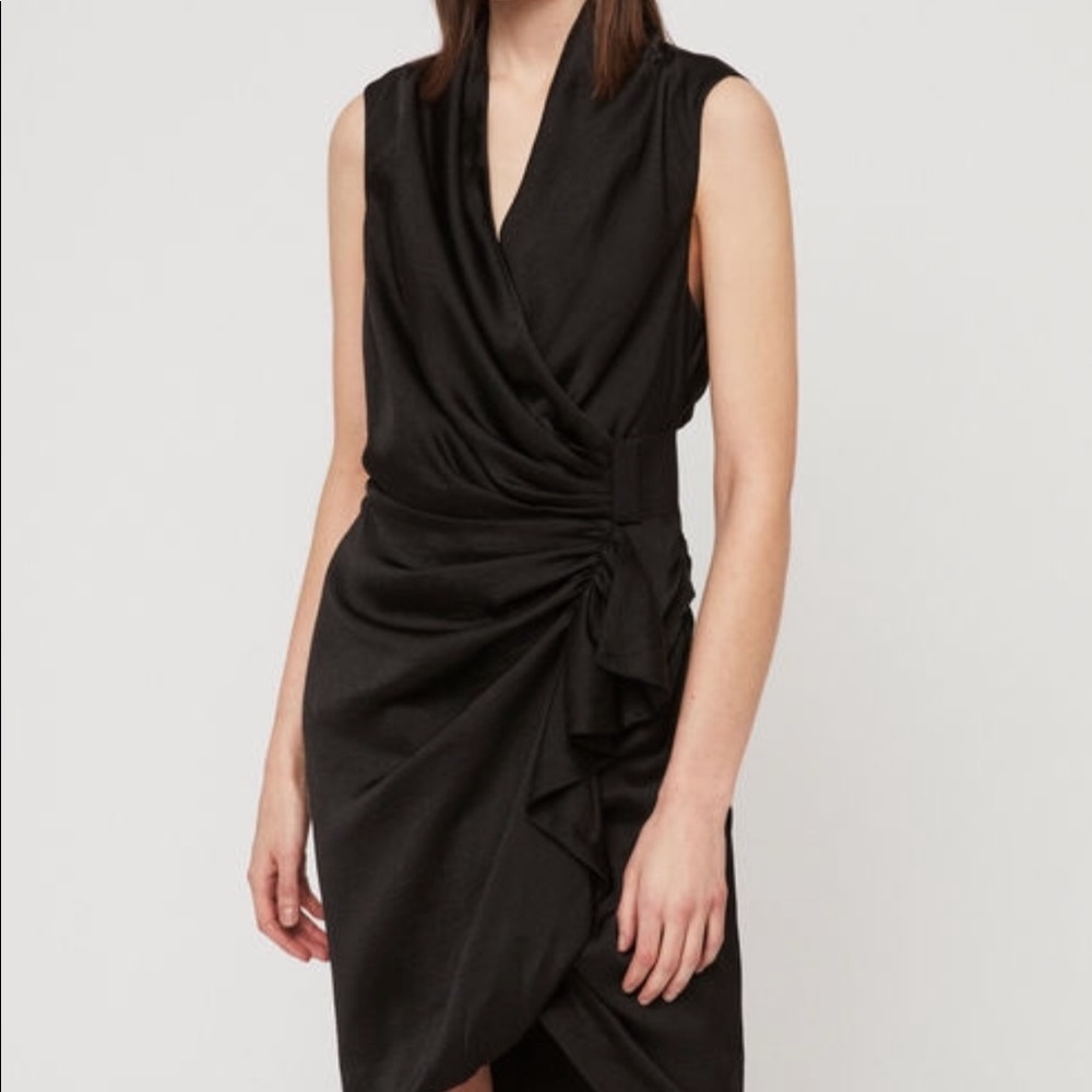 All Saints Cancity Wrap dress